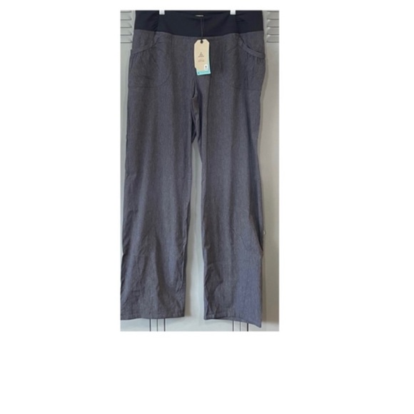 SALE🎈NWOT PRANA GRAY PULL ON PANTS WITH POCKETS AND BLACK WAIST BAND! - Picture 3 of 10